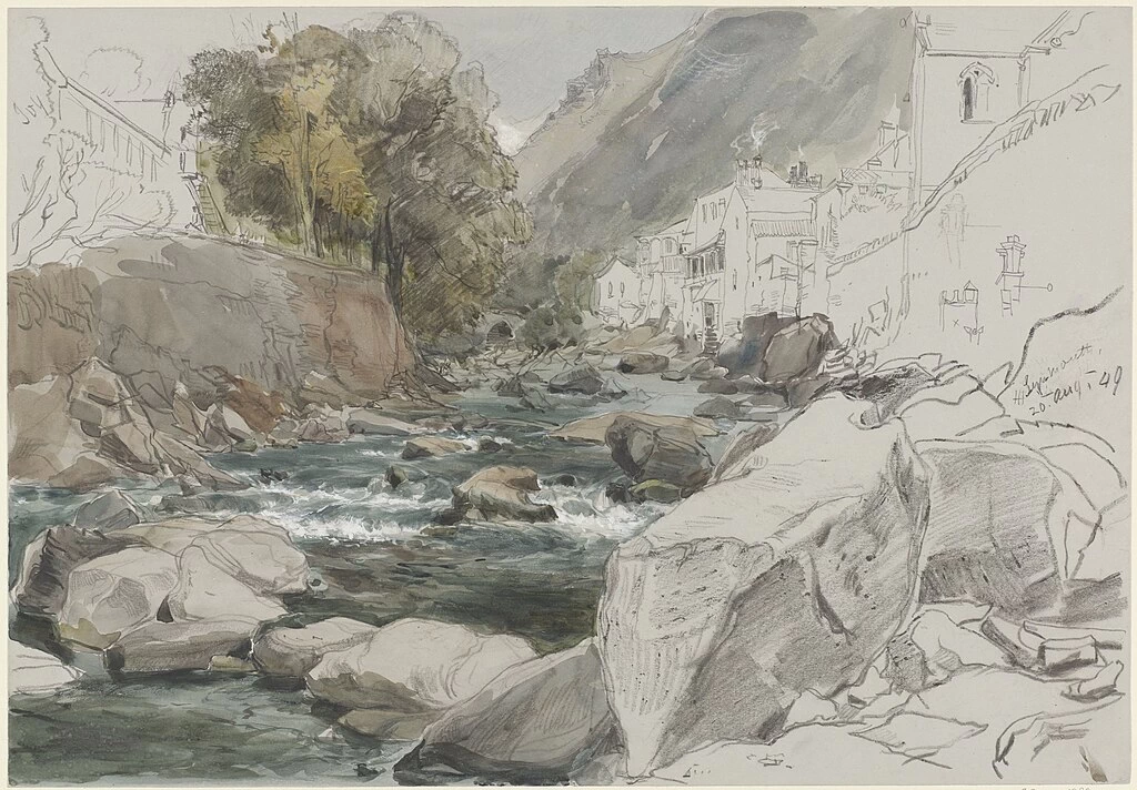 Vista a Lynmouth, Devon